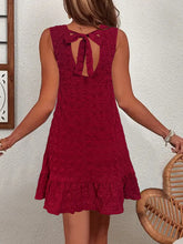 Ruffled Hem Sleeveless Mini Dress