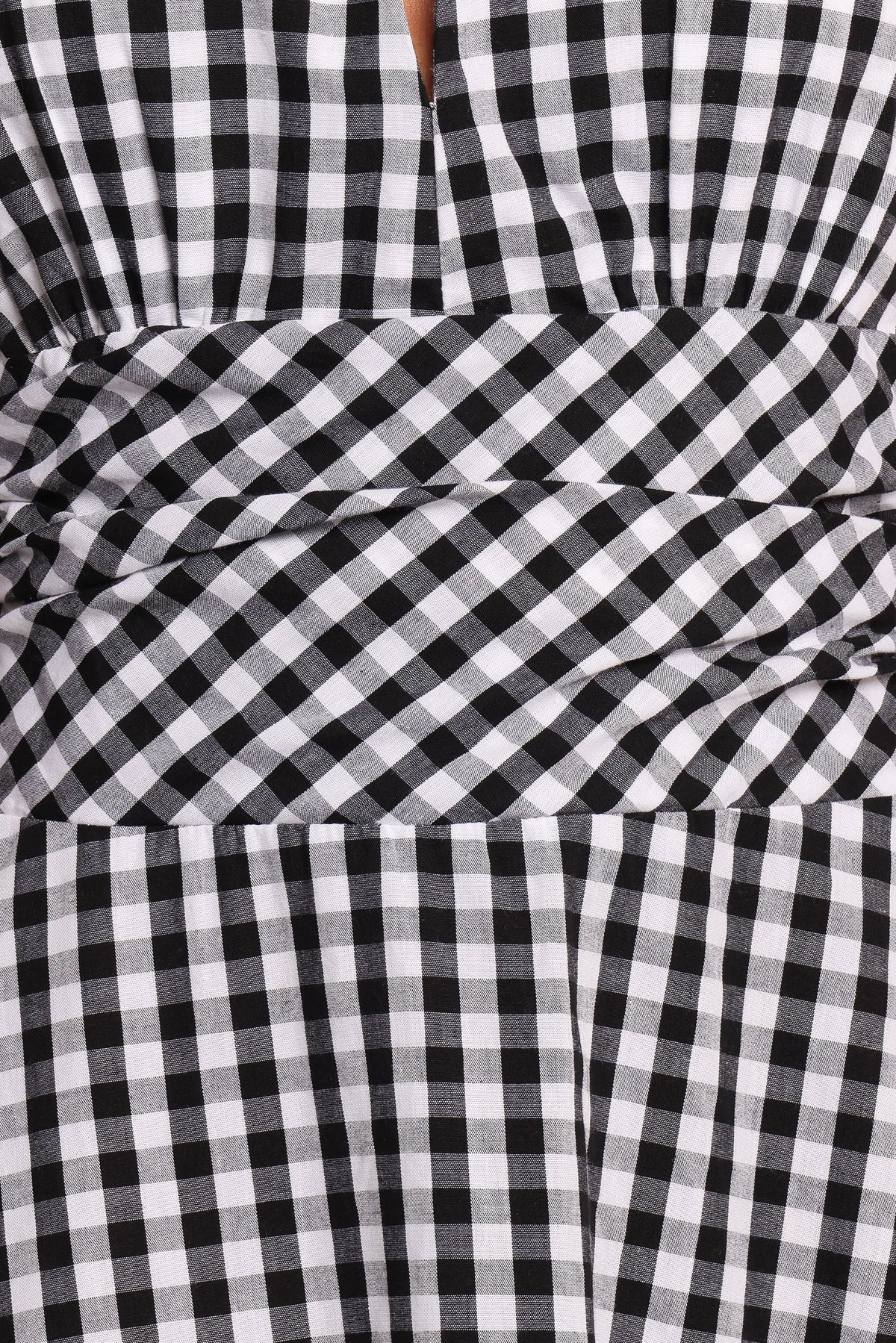 Solene Maxi Halterneck Dress - Black/White