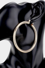Lily Gold Filled 14K Metal Hoop Earrings - Gold