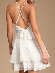 Swiss Dot V-Neck Cami Dress