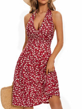 Printed Halter Neck Dress