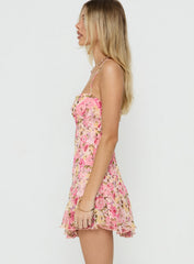 Delamere Mini Dress Pink Floral