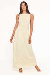 Shirley Maxi Dress - Butter Yellow