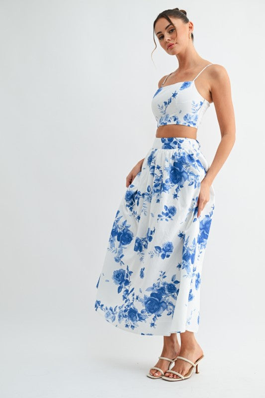 Camille Floral Skirt set