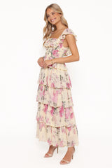 Belle Maxi Dress - Yellow Floral