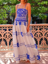 Printed Square Neck Maxi Cami Dress