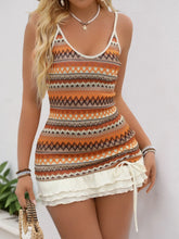 Ruffled Printed Mini Cami Dress