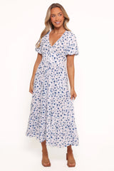 Roberts Maxi Dress - Blue Ditsy Floral