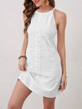 Eyelet Flower Sleeveless Mini Dress