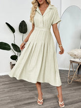 Short Sleeve Midi Dress with Pockets