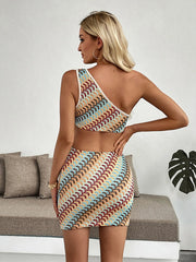 Single Shoulder Cutout Mini Dress