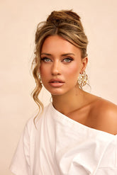 Aurelia Fleur Earrings - Gold
