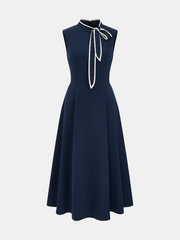 Tie-Neck Sleeveless Maxi Dress