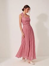 Crinkled Textured Halter Maxi Dress