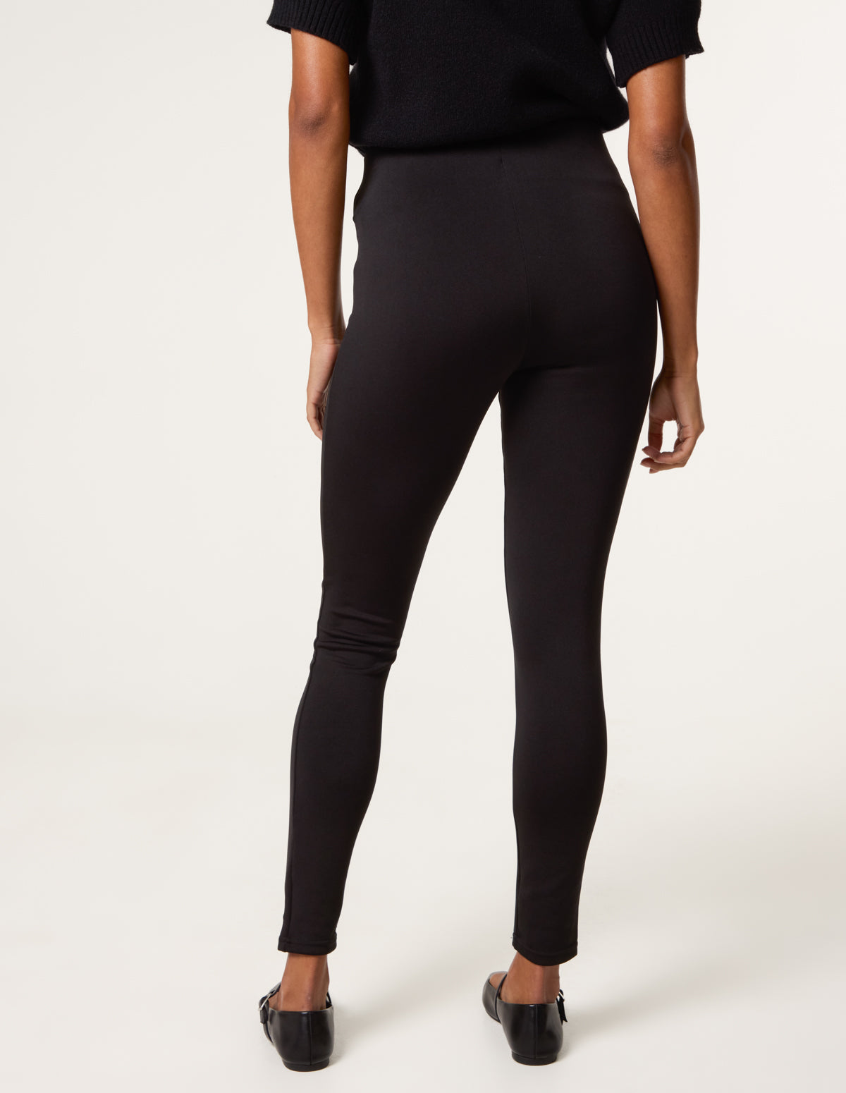 Button Detail Shaping Pants