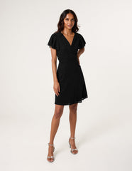 Rhinestone Diamante Wrap Dress