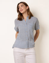 Stripe Button Front Shirt