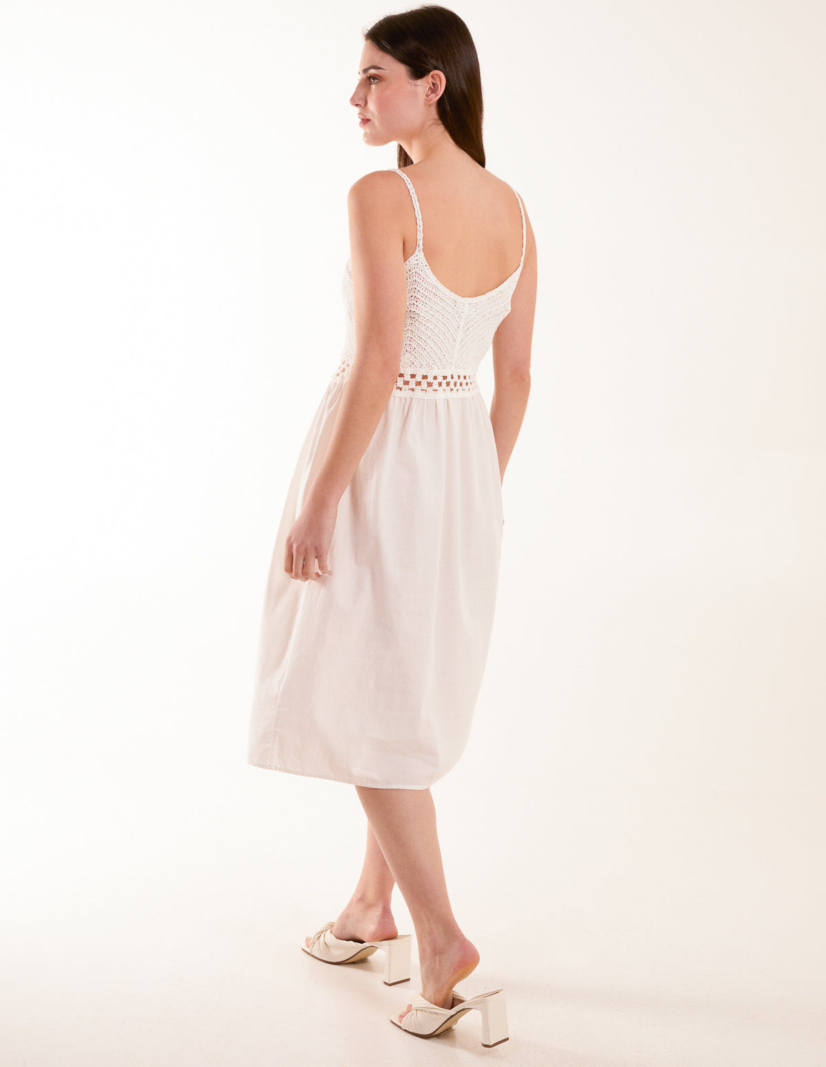 Crochet Strap Midi Cami Dress