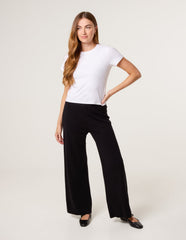 Knitted Wide Leg Trousers
