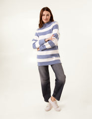 High Neck Striped Jumper