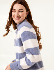 High Neck Striped Jumper
