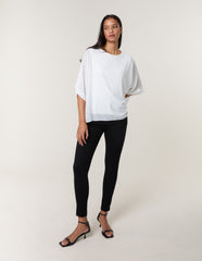 Studded Wave Chiffon Kaftan Top