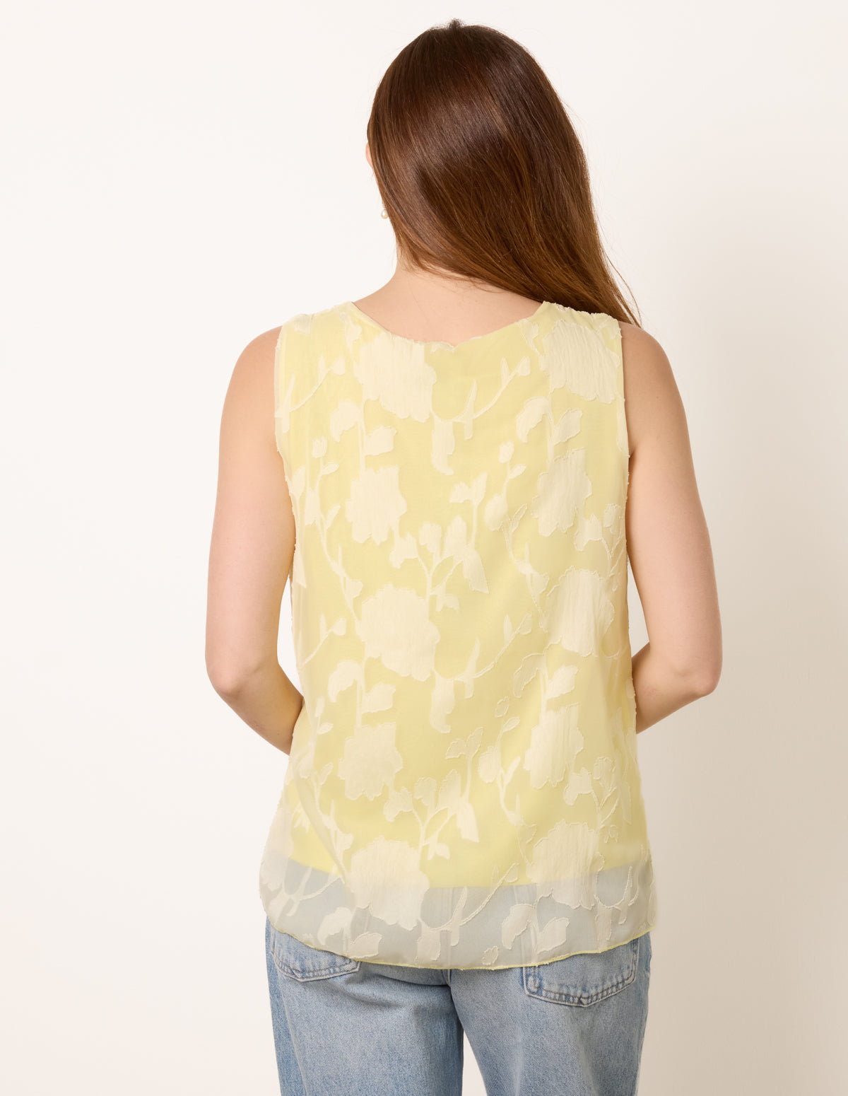 Sleeveless Lace Pleated Top