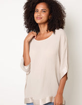 Viscose Crinkle Top With Satin Finish