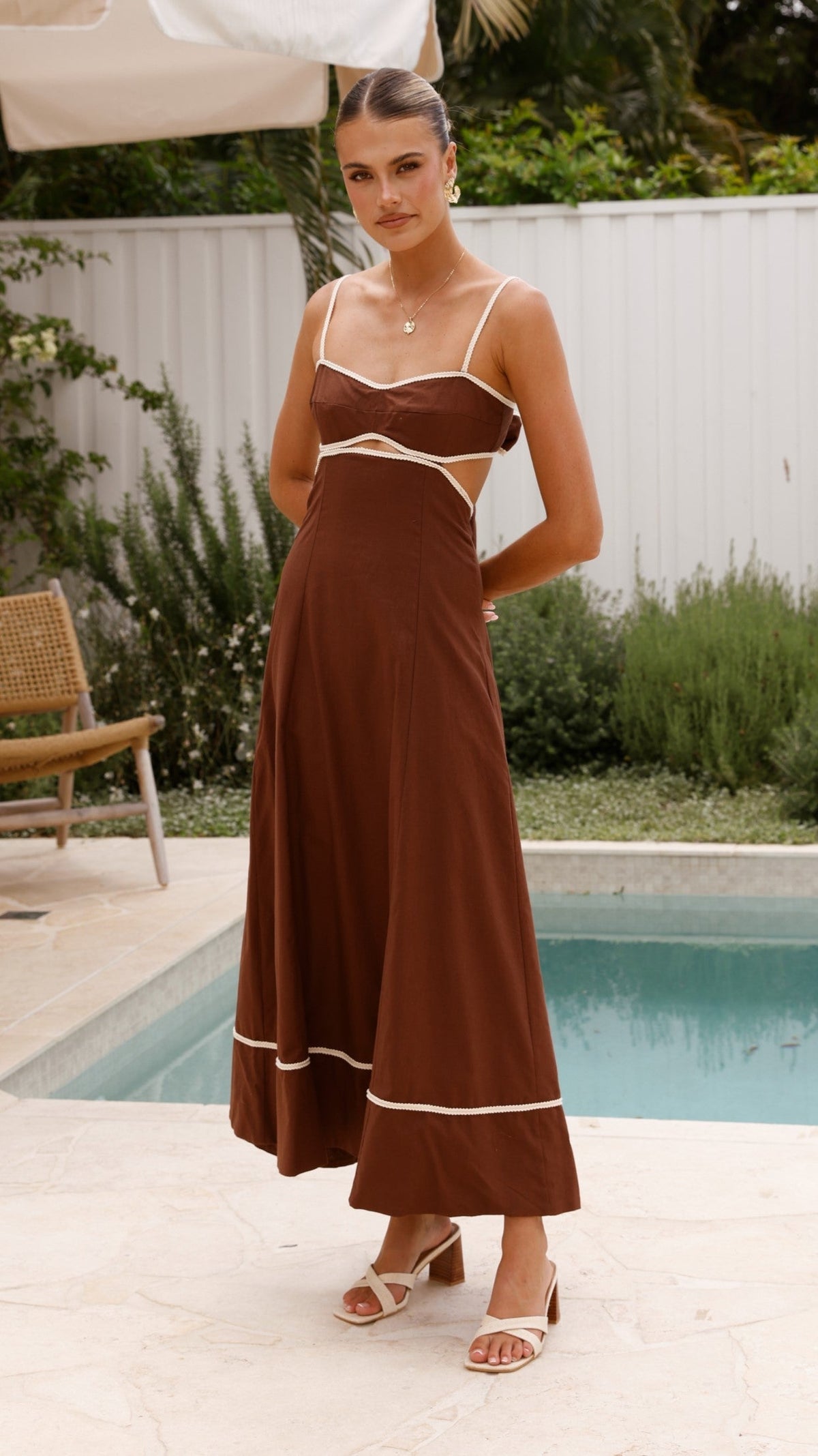 Nereda Maxi Dress - Chocolate