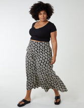 Curve Shirred Wide Leg Trousers