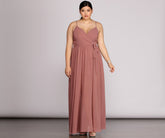 Plus Helena Formal Sleeveless Chiffon Dress