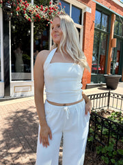 Selma Cream Two Piece Pant Set