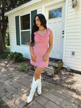 Meredith Red Gingham Mini Dress