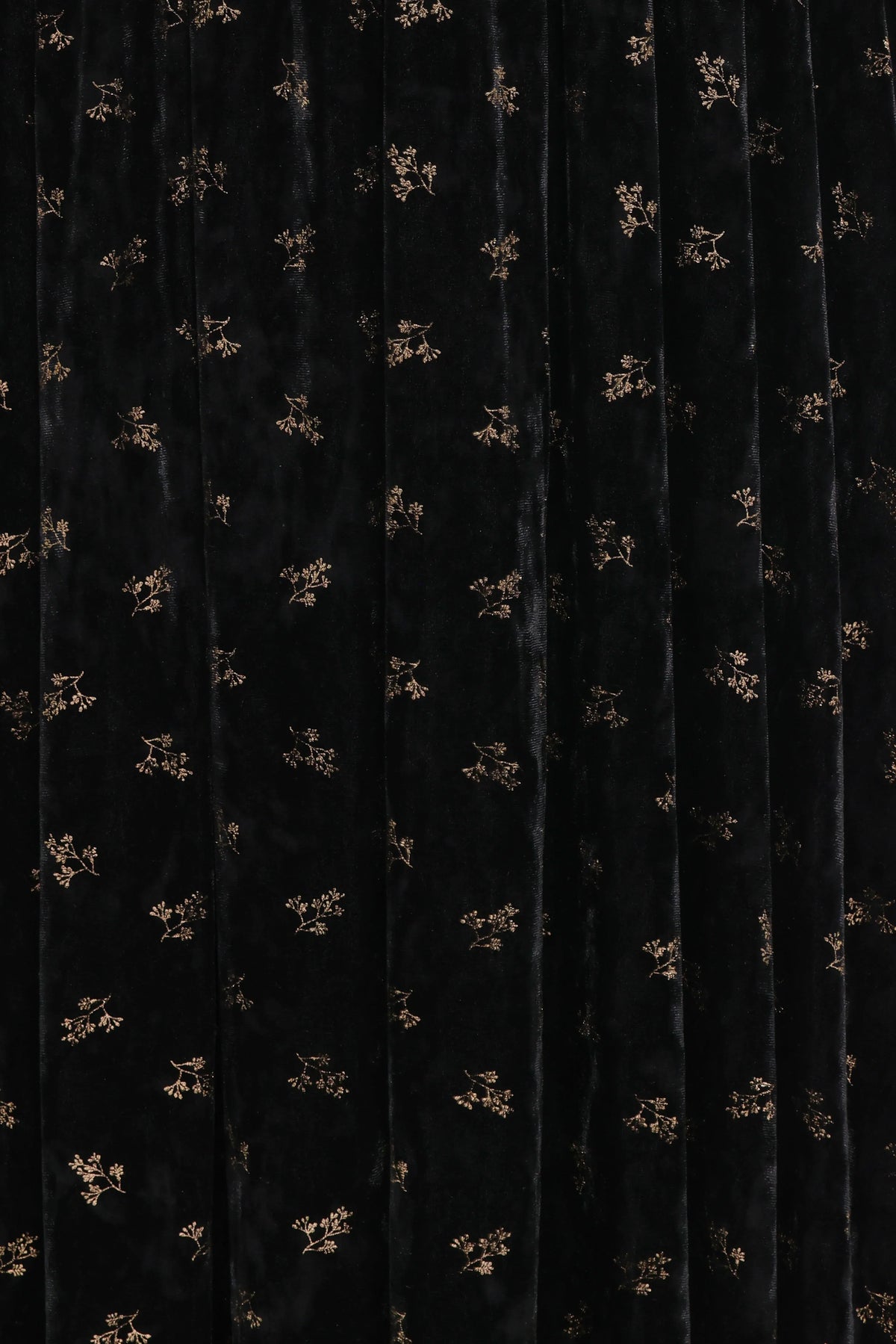 Farryn Maxi Dress - Black/Gold Velvet