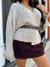 Amara Grey Wrap Knit Cardigan