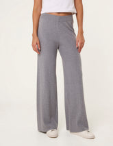 Ribbed Wide Leg Trousers