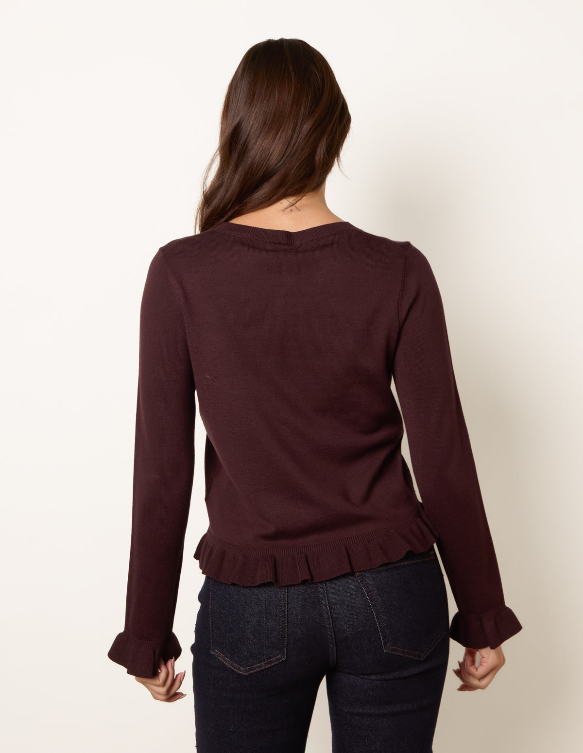 Ruffle Detail Cardigan