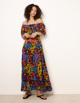 Bardot Tassel Tie Tiered Maxi Dress