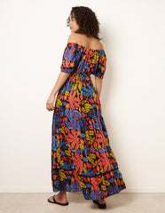 Bardot Tassel Tie Tiered Maxi Dress