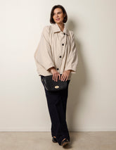 Oversized Short Length Trench Coat