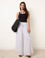 Extreme Wide Leg Linen Trousers
