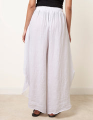 Extreme Wide Leg Linen Trousers