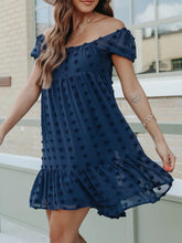 Swiss Dot Square Neck Mini Dress