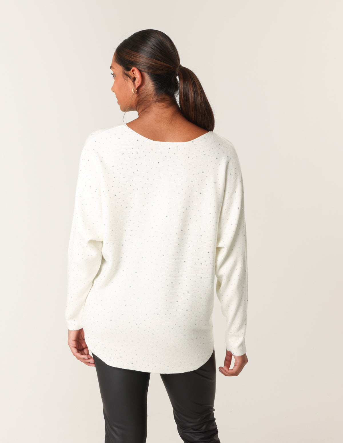 Jumper With Silver Rhinestones
