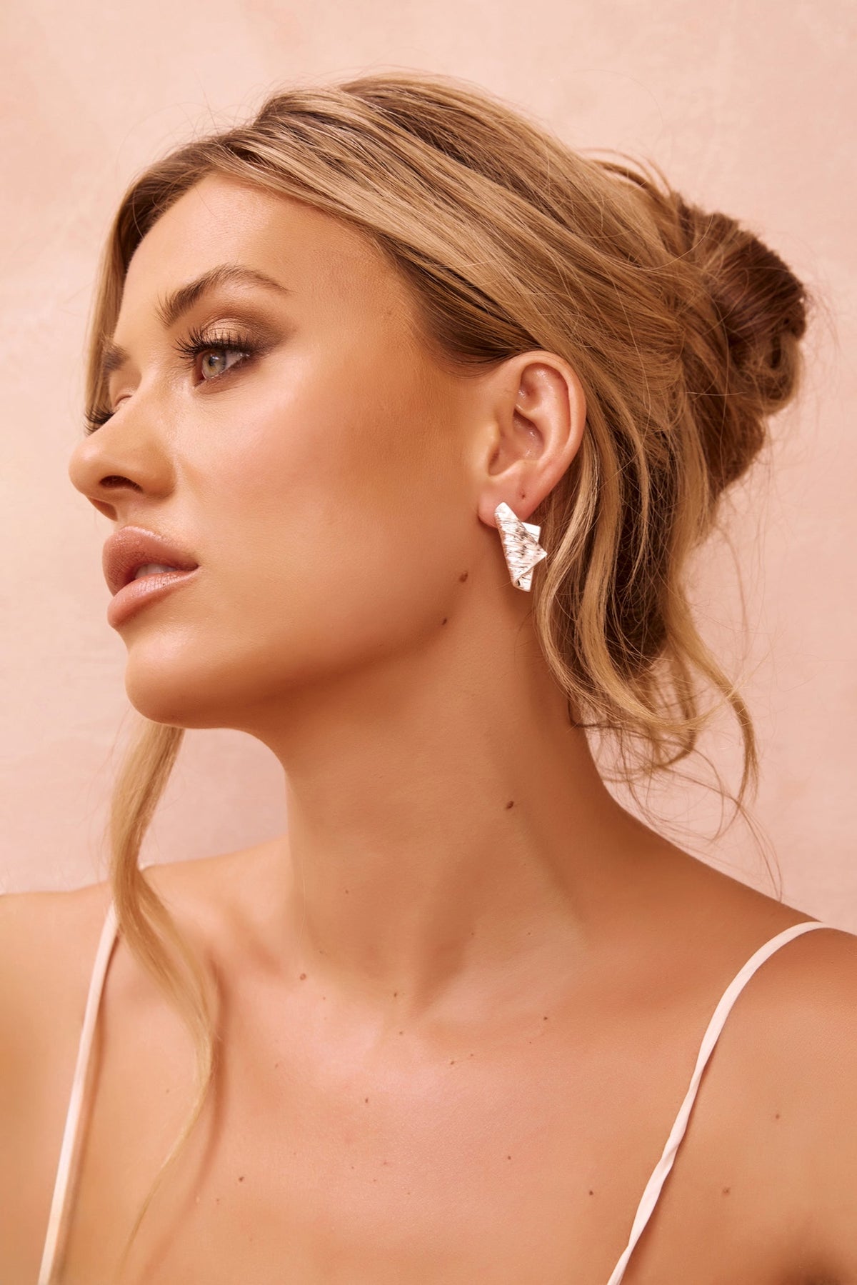 Crushed Light Earrings - Silver
