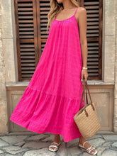 Scoop Neck Tiered Maxi Cami Dress