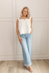 Deedra Eyelet Tank Top