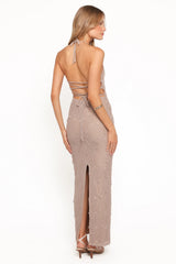 Riley Halter Maxi Dress - Taupe