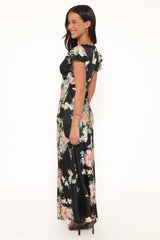 Arella Maxi Dress - Black Floral