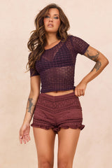 Everyday Guest Lace Shorts - Chocolate